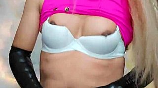 the pretty pink transsexual in crossdressing surprises with her beauty and allure