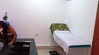 Nurse Goes To Work On Christmas Dressed As A Business Woman She Feels Like A Slut And Masturbates Her Juicy Vagina In The Doctors Office