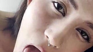 blowjob for the cuckold with cum in the mouth