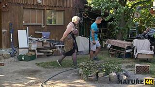 Mature4k - Kinky Blonde Diana Craves Cum from Strangers on Huge Tits