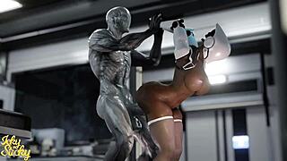 huge ass female robot gets plowed by hung alien part 3