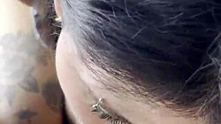 blowjob for the cuckold with cum in the mouth