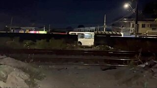 wife asks for help crossing tracks and bangs the helpful guy