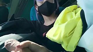 Sexy Latina surprises boyfriend with a wild blowjob on a public bus between Bogota and Medellin 😜