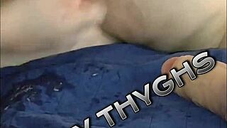 fat mistythyghs gets creamy with huge dildo in wet cunt massage