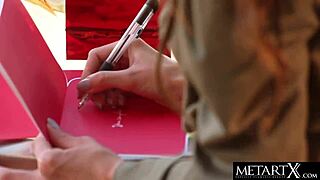 Hot sexy brunette spreads legs to masturbate avidly