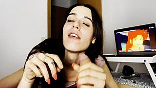 huge cock unleashes massive cumshot on tits and in mouth!