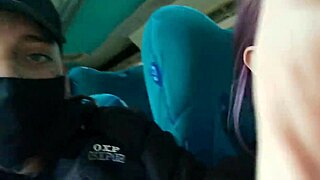 Sexy Latina surprises boyfriend with a wild blowjob on a public bus between Bogota and Medellin 😜