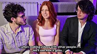 Dirty threesome erupts at first porn casting interview