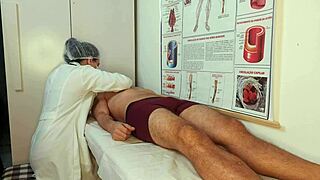 Patient Gets Hard from Nurse's Touch in Uniform