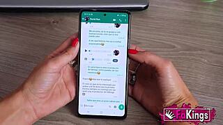 fake porn producer convinces the cleaning lady to try her first anal scene