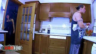 gabrielle neva gets anal fucked in the kitchen with a big cock