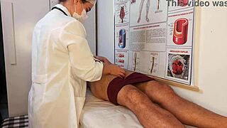 Patient Gets Hard from Nurse's Touch in Uniform