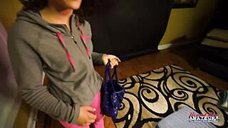 Skinny Coed Ryann Gives Footjob And Gets Twat Fingered