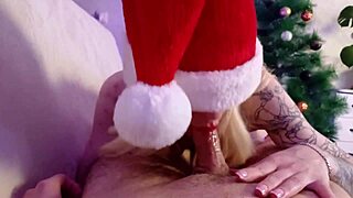 miss santa sucks cock