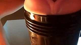 Fleshlight fucking in a homemade amateurs video