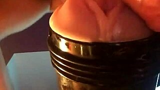 Fleshlight fucking in a homemade amateurs video