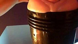 Fleshlight fucking in a homemade amateurs video