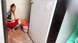 Hey, komol bathing openly while brother-in-law shakes quietly in homemade scene