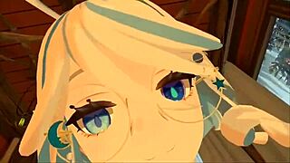 yukoshvr furina takes control and dominates goth girl in riding session