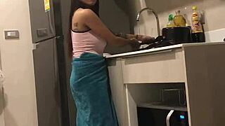 Thai Beauty Flaunts Massive Big Boobs in Action