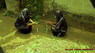 mature babe bent over riding my monster cock in the bush, she orgasmed so hard