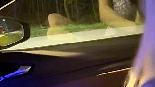 Fucked busty blonde in a car. Came all over her face!