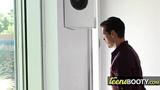 Sarah wakes horny master, sucks his big cock