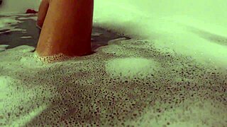 Petite girl moans loudly in the shower bathroom