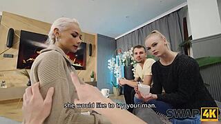 Swap4k: Young 18+ Couple Seduces Girl for Threesome While Boyfriend Watches