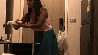 Thai Beauty Flaunts Massive Big Boobs in Action