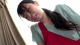 Beautiful Japanese staff's huge butt gets instant action during housework. Can't stop pounding her hard in part 1!