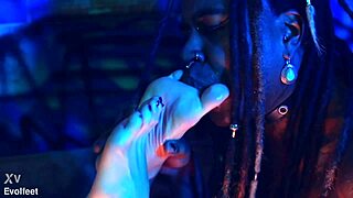 Want To See This Femdom Sucking Toes And Spitting During Heel Play? Deepthroat Footjob Domination With Socks!