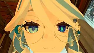 yukoshvr furina takes control and dominates goth girl in riding session