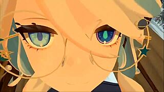 yukoshvr furina takes control and dominates goth girl in riding session