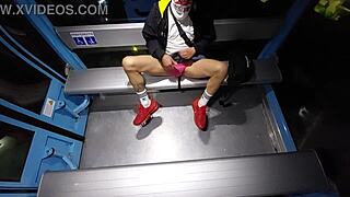 Mexican tranny flashes cock on cablebus ride.