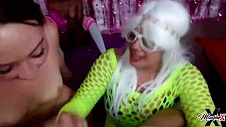 Maxine X Latina Crush Suck Two Cocks