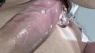 Emo girl enjoys creamy anal creampie