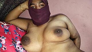 Cute indian wife gives oil massage