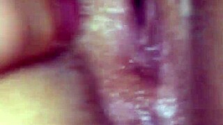 Super wet pussy on babe with huge ass