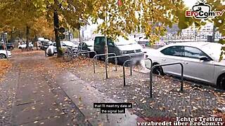 German housewife gets picked up for outdoor fucking