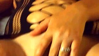 A sexy woman tries out the sex machine in her outfit