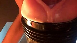 Fleshlight fucking in a homemade amateurs video