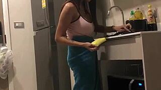 Thai Beauty Flaunts Massive Big Boobs in Action