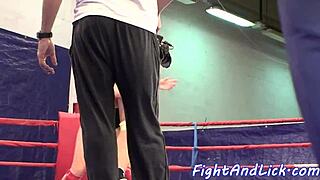 wrestling euro babes strip naked and dive into muff action! 😈