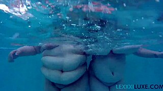 busty bbw lexxxi luxe and friend play underwater in pool 😍