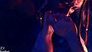 Want To See This Femdom Sucking Toes And Spitting During Heel Play? Deepthroat Footjob Domination With Socks!