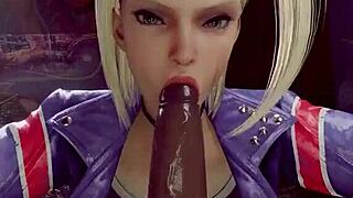 What a great cartoon blowjob with facial on athletic big ass.