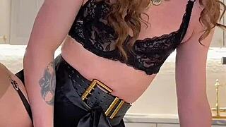 iskra's wild crossdress cumshot is amazing