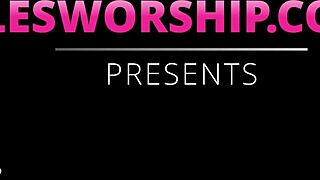 Hot teens lick pussy in desert